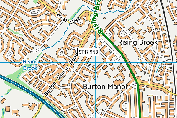 ST17 9NB map - OS VectorMap District (Ordnance Survey)