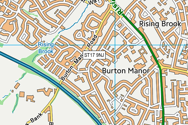 ST17 9NJ map - OS VectorMap District (Ordnance Survey)