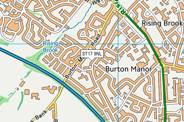 ST17 9NL map - OS VectorMap District (Ordnance Survey)