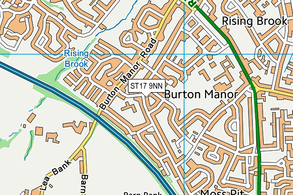 ST17 9NN map - OS VectorMap District (Ordnance Survey)