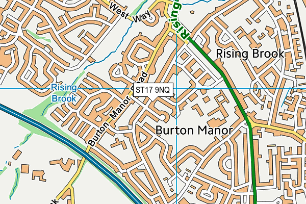 ST17 9NQ map - OS VectorMap District (Ordnance Survey)