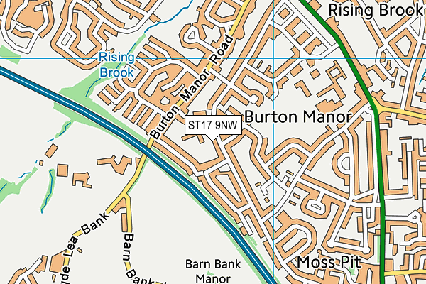 ST17 9NW map - OS VectorMap District (Ordnance Survey)