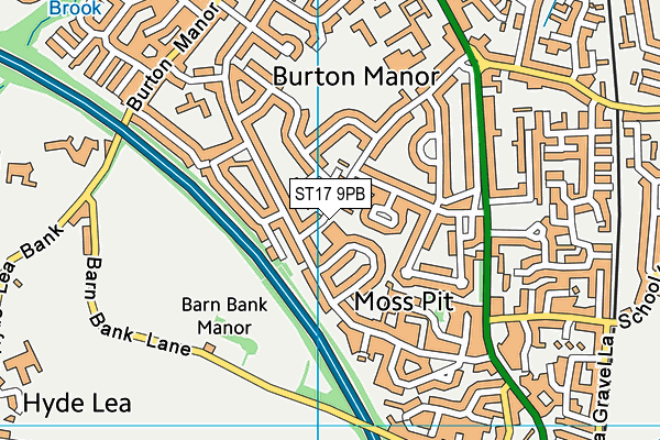 ST17 9PB map - OS VectorMap District (Ordnance Survey)