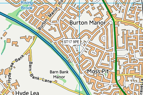 ST17 9PE map - OS VectorMap District (Ordnance Survey)