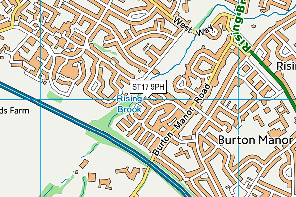 ST17 9PH map - OS VectorMap District (Ordnance Survey)