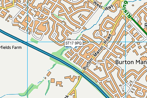 ST17 9PQ map - OS VectorMap District (Ordnance Survey)