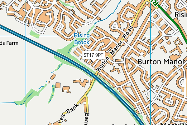 ST17 9PT map - OS VectorMap District (Ordnance Survey)