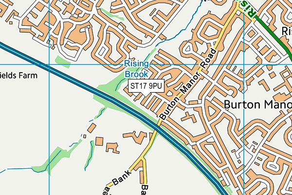 ST17 9PU map - OS VectorMap District (Ordnance Survey)