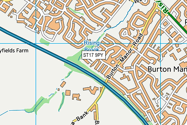 ST17 9PY map - OS VectorMap District (Ordnance Survey)