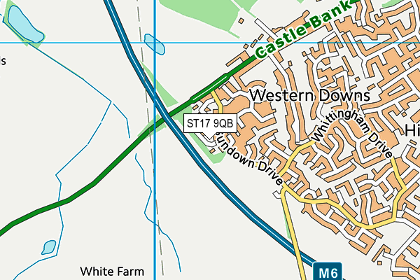ST17 9QB map - OS VectorMap District (Ordnance Survey)