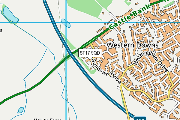ST17 9QD map - OS VectorMap District (Ordnance Survey)