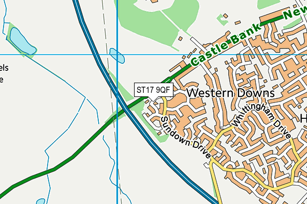 ST17 9QF map - OS VectorMap District (Ordnance Survey)