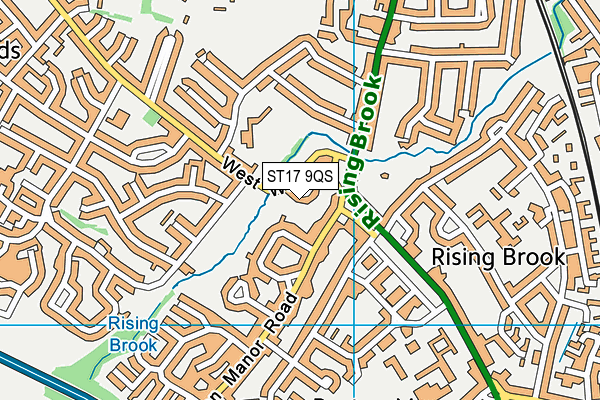 ST17 9QS map - OS VectorMap District (Ordnance Survey)