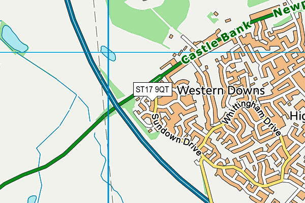 Western Downs map (ST17 9QT) - OS VectorMap District (Ordnance Survey)