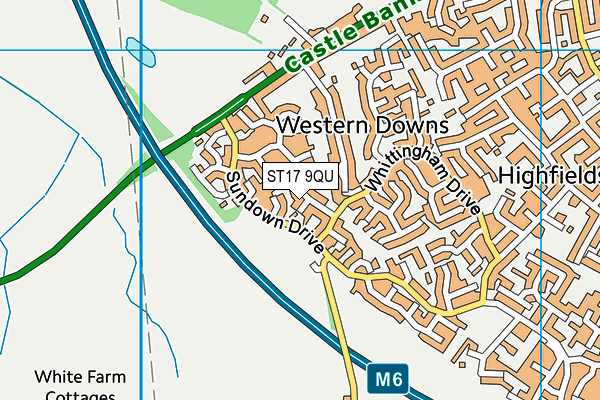 ST17 9QU map - OS VectorMap District (Ordnance Survey)