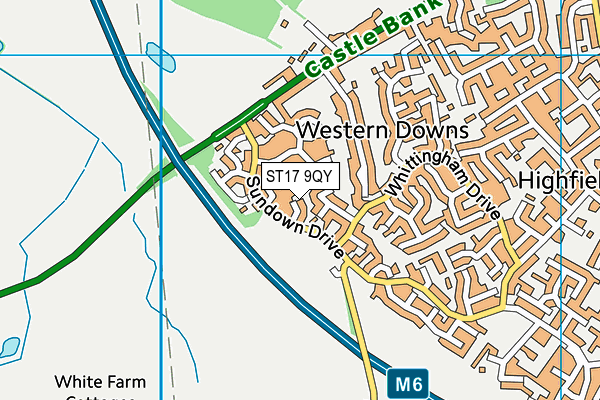 ST17 9QY map - OS VectorMap District (Ordnance Survey)