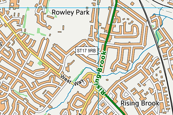 ST17 9RB map - OS VectorMap District (Ordnance Survey)