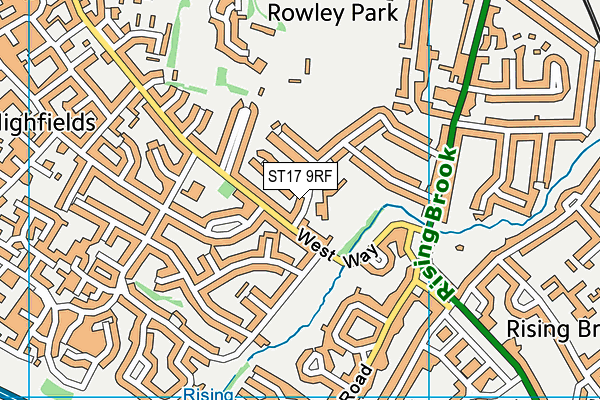 Rowley Park Primary Academy map (ST17 9RF) - OS VectorMap District (Ordnance Survey)