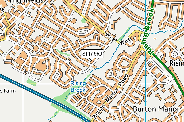 ST17 9RJ map - OS VectorMap District (Ordnance Survey)