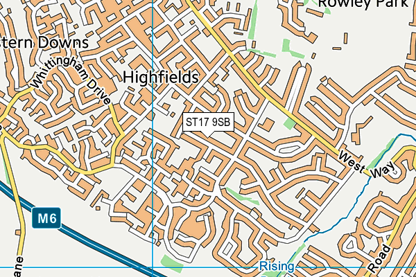 ST17 9SB map - OS VectorMap District (Ordnance Survey)