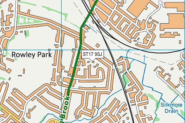 ST17 9SJ map - OS VectorMap District (Ordnance Survey)