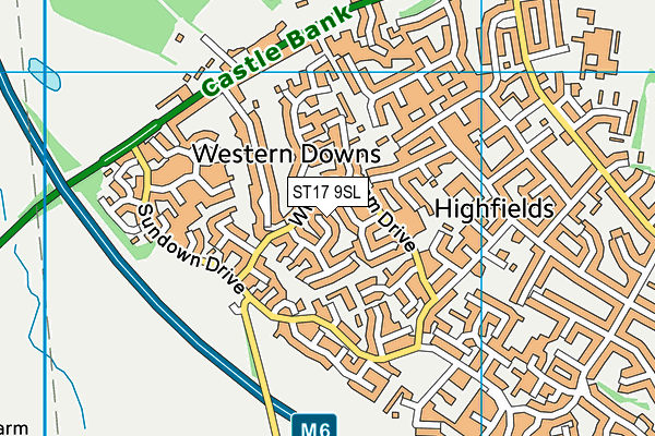 ST17 9SL map - OS VectorMap District (Ordnance Survey)
