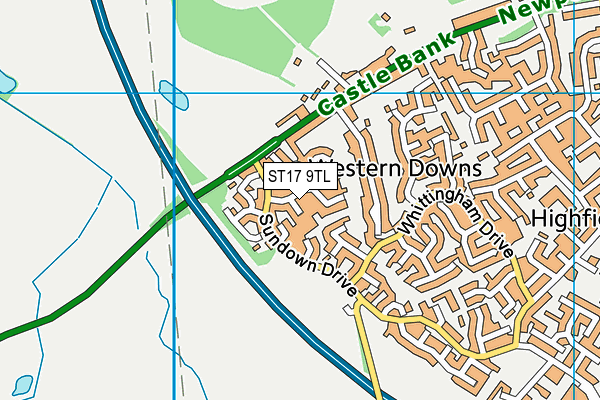ST17 9TL map - OS VectorMap District (Ordnance Survey)