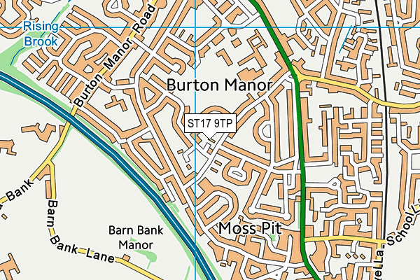 ST17 9TP map - OS VectorMap District (Ordnance Survey)