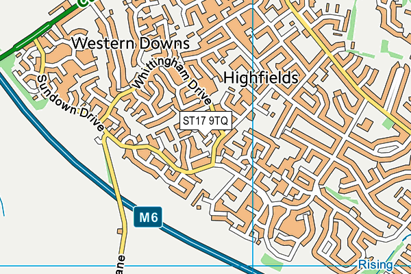 ST17 9TQ map - OS VectorMap District (Ordnance Survey)