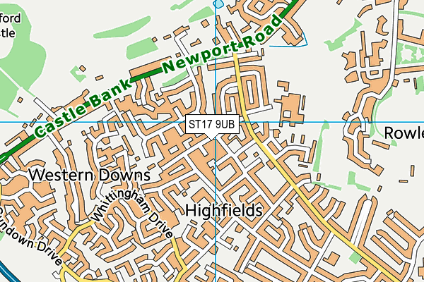 ST17 9UB map - OS VectorMap District (Ordnance Survey)