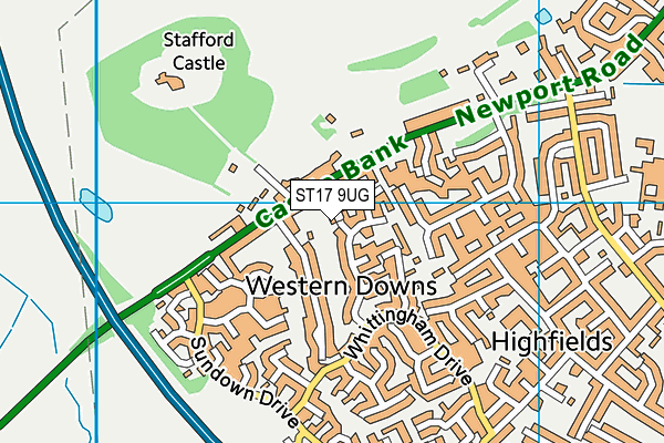 ST17 9UG map - OS VectorMap District (Ordnance Survey)
