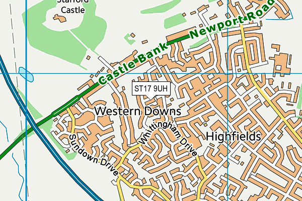ST17 9UH map - OS VectorMap District (Ordnance Survey)