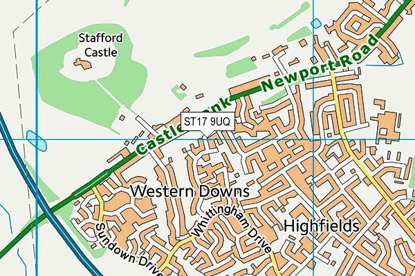 ST17 9UQ map - OS VectorMap District (Ordnance Survey)
