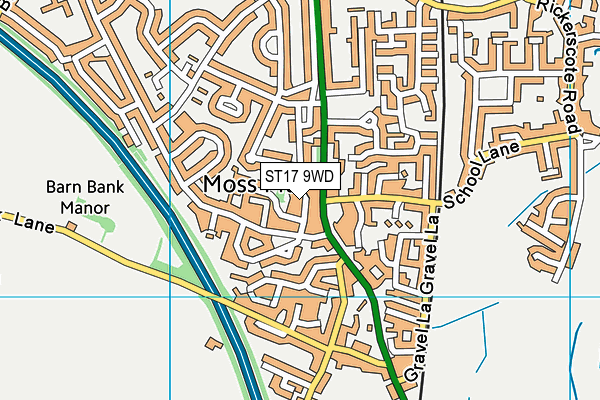 ST17 9WD map - OS VectorMap District (Ordnance Survey)
