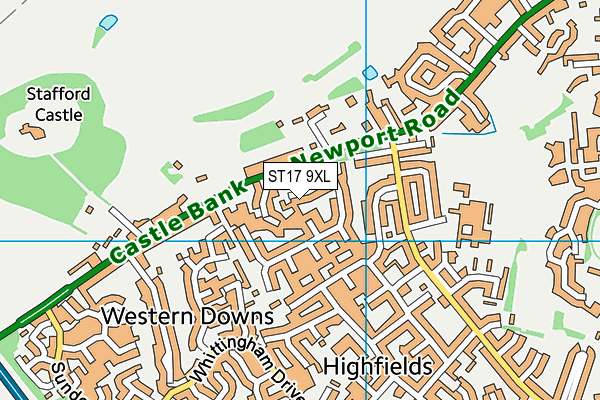 ST17 9XL map - OS VectorMap District (Ordnance Survey)