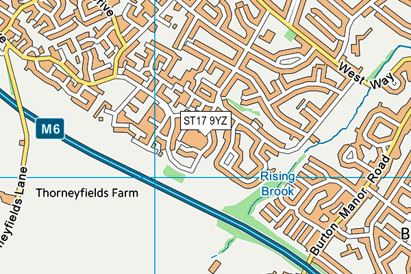 ST17 9YZ map - OS VectorMap District (Ordnance Survey)