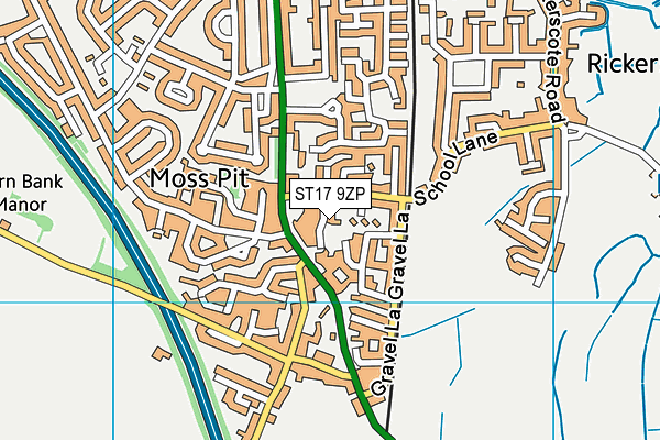 ST17 9ZP map - OS VectorMap District (Ordnance Survey)