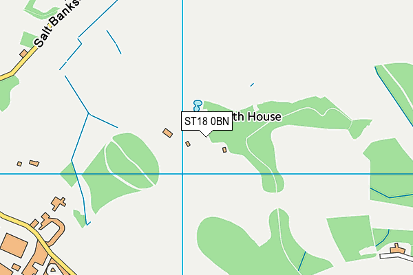 ST18 0BN map - OS VectorMap District (Ordnance Survey)