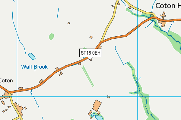 ST18 0EH map - OS VectorMap District (Ordnance Survey)