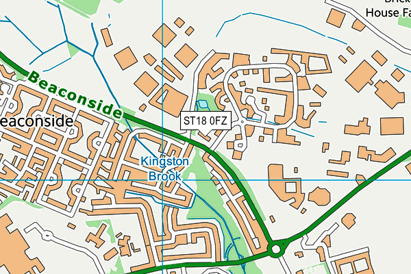 ST18 0FZ map - OS VectorMap District (Ordnance Survey)