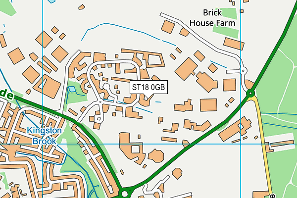 ST18 0GB map - OS VectorMap District (Ordnance Survey)