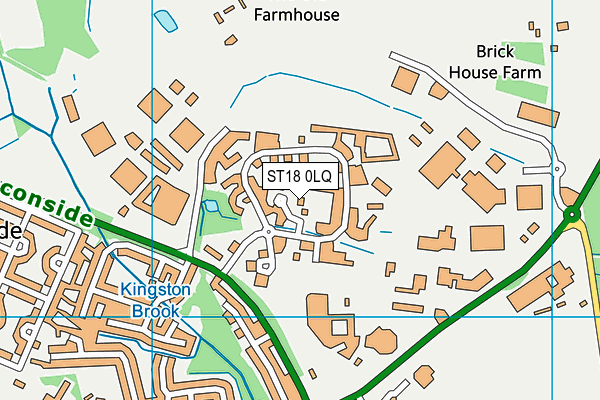 ST18 0LQ map - OS VectorMap District (Ordnance Survey)