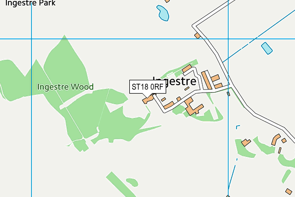 ST18 0RF map - OS VectorMap District (Ordnance Survey)