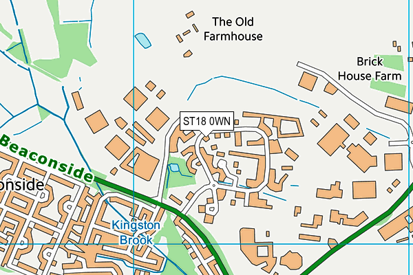ST18 0WN map - OS VectorMap District (Ordnance Survey)