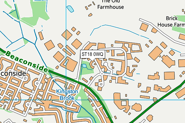 ST18 0WQ map - OS VectorMap District (Ordnance Survey)