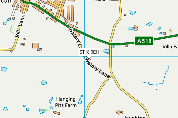 ST18 9EH map - OS VectorMap District (Ordnance Survey)