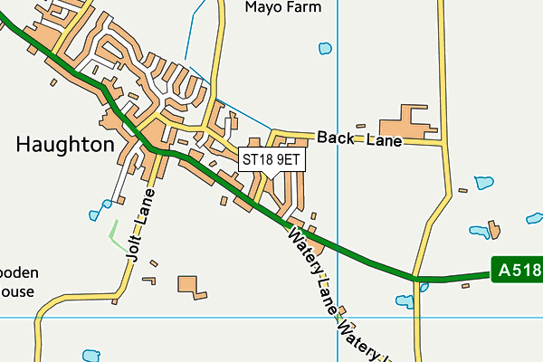 Haughton St Giles CofE Primary Academy map (ST18 9ET) - OS VectorMap District (Ordnance Survey)