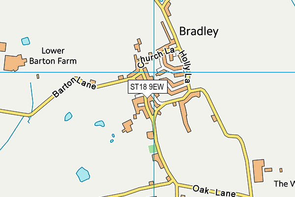 ST18 9EW map - OS VectorMap District (Ordnance Survey)