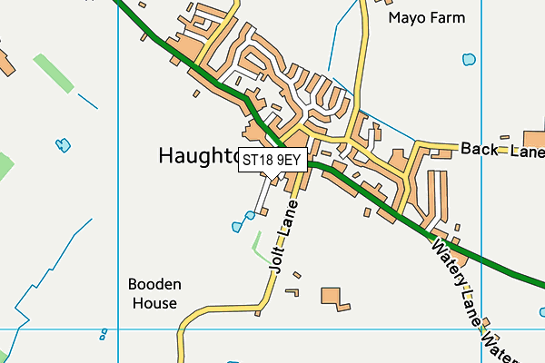 ST18 9EY map - OS VectorMap District (Ordnance Survey)