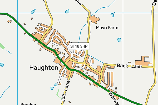 ST18 9HP map - OS VectorMap District (Ordnance Survey)
